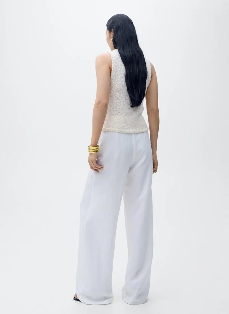 مانجو بنطلون بدلة ليوسل بحزام فيونكة